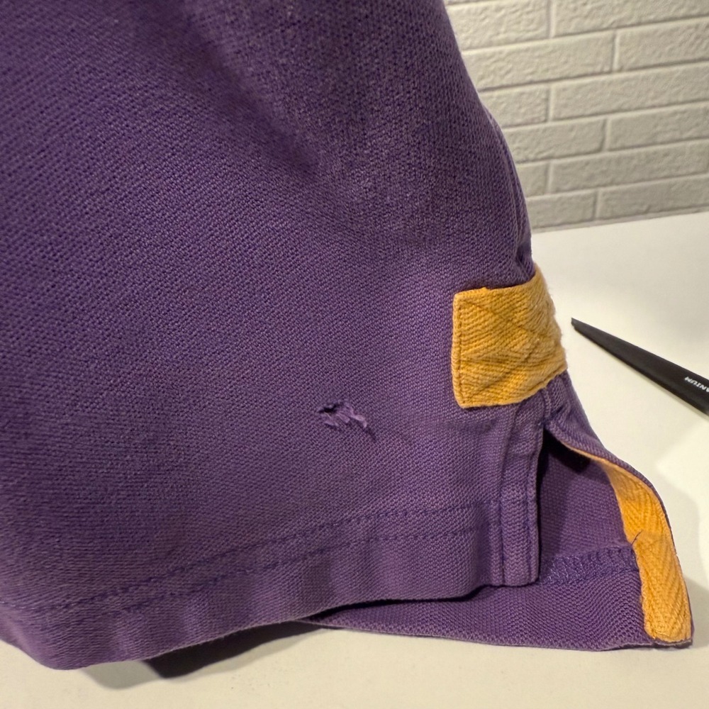 Orvis Mens Purple Polo Shirt Short Sleeve Casual Golf Everyday - Picture 5 of 6